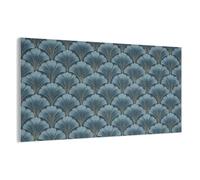 MuchoWow© Acoustic Wall Panels 160x80 cm Soundproof Noise Cancelling Room Treatment Felt Boards For Walls Sound Proofing Panel Accessories Pattern - Ginkgo leaf - Blue