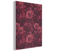 MuchoWow© Acoustic Wall Panels 30x40 cm Soundproof Noise Cancelling Room Treatment Felt Boards For Walls Sound Proofing Panel Accessories Dahlias - Flowers - Red