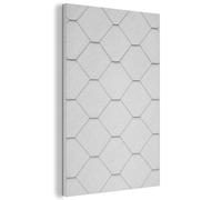 MuchoWow© Acoustic Wall Panels 40x60 cm Noise Cancelling Sound Proof Decorative Panel For Decoration Soundproof Treatment Felt Boards Tiles - White - Shapes - Abstract