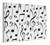 MuchoWow© Acoustic Wall Panels 60x40 cm Noise Cancelling Sound Proof Decorative Panel For Decoration Soundproof Treatment Felt Boards Music - Patterns - Black and White