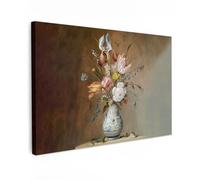 MuchoWow© Canvas Wall Art 12"x8" / 30x20 cm Decor Prints for Living Room Decorative Canvases Hall Artwork Old masters - Flowers - Balthasar van der Ast