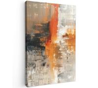 MuchoWow© Canvas Wall Art 16"x24" / 40x60 cm Decor Hanging Pictures for Living Room Canvus Artwork Deco Walls Modern art - Abstract - Gold - Grey