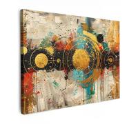 MuchoWow© Canvas Wall Art 28"x20" / 70x50 cm Decor Prints for Living Room Decorative Canvases Hall Artwork Abstract - Art - Gold - Modern