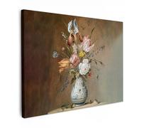 MuchoWow© Canvas Wall Art 31"x24" / 80x60 cm Decor Prints for Living Room Decorative Canvases Hall Artwork Old masters - Flowers - Balthasar van der Ast