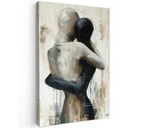 MuchoWow© Canvas Wall Art 31"x47" / 80x120 cm Decor Hanging Pictures for Living Room Canvus Artwork Deco Walls Abstract - Art - People - Beige