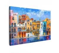 MuchoWow© Canvas Wall Art 35"x24" / 90x60 cm Decor Paintings Print framed on Canvas Pictures for Hallway Architecture - Moat - Art - Modern