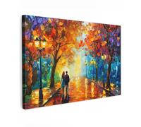 MuchoWow© Canvas Wall Art 47"x31" / 120x80 cm Decor Hanging Pictures for Living Room Canvus Artwork Deco Walls Couple - Love - Forest - Art