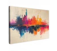 MuchoWow© Canvas Wall Art 47"x31" / 120x80 cm Decor Paintings Print framed on Canvas Pictures for Hallway Watercolour - Art - Modern