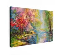 MuchoWow© Canvas Wall Art 47"x31" / 120x80 cm Decor Paintings Prints framed on Canvas Decorations Wallart Oil painting - Landscape - Nature - Colourful