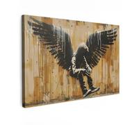 MuchoWow© Canvas Wall Art 47"x31" / 120x80 cm Decor Paintings Prints framed on Canvas Decorations Wallart Graffiti - Art - Wings - Street art - Banksy