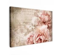 MuchoWow© Canvas Wall Art 47"x31" / 120x80 cm Decor Paintings Prints framed on Canvas Decorations Wallart Flowers - Roses - Book - Art