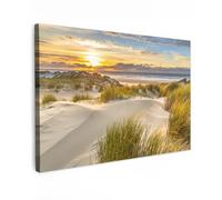 MuchoWow© Canvas Wall Art 47"x31" / 120x80 cm Decor Prints for Living Room Decorative Canvases Hall Artwork Sunset - Beach - Summer - Landscape