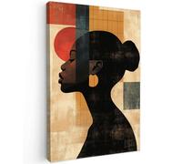 MuchoWow© Canvas Wall Art 8"x12" / 20x30 cm Home Decor Paintings for Living Room Decorations Gifts Hallway Side View - Woman - Shapes