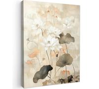 MuchoWow© Canvas Wall Art Work 20"x28" / 50x70 cm House Decoration for Living Room Home Decor Pictures Walls Flowers - Japandi - Wabi-Sabi