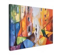 MuchoWow© Canvas Wall Art Work 28"x20" / 70x50 cm House Decoration for Living Room Home Decor Pictures Walls Abstract - Art - Painting - Colours