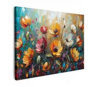 MuchoWow© Canvas Wall Art Work 31"x24" / 80x60 cm Room Decor Painting Wallfillers Picture Decoration Prints Watercolour - Flowers - Art - Modern