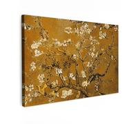 MuchoWow© Canvas Wall Art Work 35"x24" / 90x60 cm House Decoration for Living Room Home Decor Pictures Walls Almond blossom - Art - Van Gogh - Gold