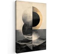 MuchoWow© Canvas Wall Art Work 8"x12" / 20x30 cm Room Decor Painting Wallfillers Picture Decoration Prints Circles - Shadow - Abstract