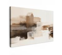 MuchoWow© Canvas Wall Art Work Painting Wallfillers Picture Prints | 35"x24" / 90x60 cm Room Decor Decoration Brush Strokes - Abstract Landscape - Tranquility