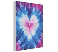 MuchoWow© Decorative Wall Panels Acoustic 30x40 cm Noise And Sound Absorbing Soundproofing Proofing Panel Room Treatment Soundproof Felt Boards Heart shaped - Tie dye - Purple