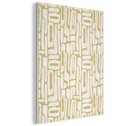 MuchoWow© Decorative Wall Panels Acoustic 60x80 cm Noise And Sound Absorbing Soundproofing Proofing Panel Room Treatment Soundproof Felt Boards Sand color - White - Pattern