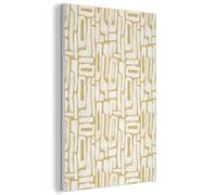 MuchoWow© Decorative Wall Panels Acoustic 60x90 cm Noise And Sound Absorbing Soundproofing Proofing Panel Room Treatment Soundproof Felt Boards Sand color - White - Pattern