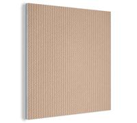 MuchoWow© Decorative Wall Panels Acoustic 80x80 cm Noise And Sound Absorbing Soundproofing Proofing Panel Room Treatment Soundproof Felt Boards Plaid - Pattern - Leaf shape - Brown