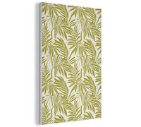 MuchoWow© Decorative Wall Panels Acoustic Noise And Sound Absorbing | 60x90 cm - Soundproofing Proofing Panel Room Treatment Soundproof Felt Boards Palm leaf - Pattern - Green