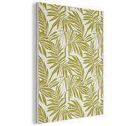 MuchoWow© Decorative Wall Panels Acoustic Noise And Sound Absorbing | 70x100 cm - Soundproofing Proofing Panel Room Treatment Soundproof Felt Boards Palm leaf - Pattern - Green