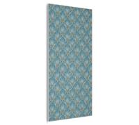 MuchoWow© Felt Boards For Walls 80x160 cm Acoustic Room Treatment Wall Panels Sound Decorative Panel Accessories Soundproof Noise Absorbing Symmetrical - Pattern - Blue