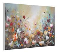 MuchoWow© Felt Panel 90x60 cm Room Style Piece Wallfillers Visual Display Decoration Wall Art Oil Painting - Flowers - Colorful - Nature