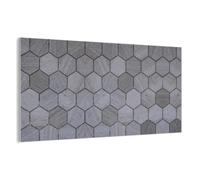 MuchoWow© Sound Proofing Panels 120x60 cm Acoustic Wall Decorative Sounds Proof Panel House Decor Decoration Soundproof Felt Boards Noise Absorbing Tile - Gray - Shapes