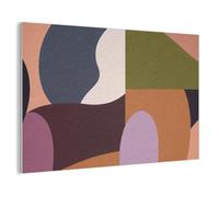 MuchoWow© Sound Proofing Panels 120x80 cm Acoustic Wall Decorative Sounds Proof Panel House Decor Decoration Soundproof Felt Boards Noise Absorbing Shapes - Abstract - Colors - Square