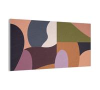 MuchoWow© Sound Proofing Panels 160x80 cm Acoustic Wall Decorative Sounds Proof Panel House Decor Decoration Soundproof Felt Boards Noise Absorbing Shapes - Abstract - Colors - Square