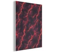 MuchoWow© Sound Proofing Panels 30x40 cm Acoustic Wall Decorative Sounds Proof Panel House Decor Decoration Soundproof Felt Boards Noise Absorbing Red - Thunderstorm - Lightning - Clouds