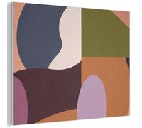 MuchoWow© Sound Proofing Panels 40x30 cm Acoustic Wall Decorative Sounds Proof Panel House Decor Decoration Soundproof Felt Boards Noise Absorbing Shapes - Abstract - Colors - Square