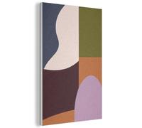 MuchoWow© Sound Proofing Panels 40x60 cm Acoustic Wall Decorative Sounds Proof Panel House Decor Decoration Soundproof Felt Boards Noise Absorbing Shapes - Abstract - Colors - Square