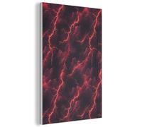 MuchoWow© Sound Proofing Panels 40x60 cm Acoustic Wall Decorative Sounds Proof Panel House Decor Decoration Soundproof Felt Boards Noise Absorbing Red - Thunderstorm - Lightning - Clouds