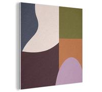 MuchoWow© Sound Proofing Panels 50x50 cm Acoustic Wall Decorative Sounds Proof Panel House Decor Decoration Soundproof Felt Boards Noise Absorbing Shapes - Abstract - Colors - Square