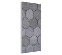 MuchoWow© Sound Proofing Panels 60x120 cm Acoustic Wall Decorative Sounds Proof Panel House Decor Decoration Soundproof Felt Boards Noise Absorbing Tile - Gray - Shapes