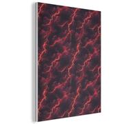 MuchoWow© Sound Proofing Panels 60x80 cm Acoustic Wall Decorative Sounds Proof Panel House Decor Decoration Soundproof Felt Boards Noise Absorbing Red - Thunderstorm - Lightning - Clouds