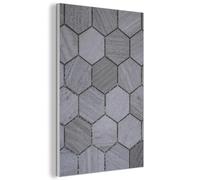 MuchoWow© Sound Proofing Panels 60x90 cm Acoustic Wall Decorative Sounds Proof Panel House Decor Decoration Soundproof Felt Boards Noise Absorbing Tile - Gray - Shapes