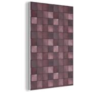 MuchoWow© Sound Proofing Panels 60x90 cm Acoustic Wall Decorative Sounds Proof Panel House Decor Decoration Soundproof Felt Boards Noise Absorbing Square - Tile - Pattern - Purple