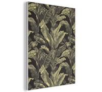 MuchoWow© Sound Proofing Panels 70x100 cm Acoustic Wall Decorative Sounds Proof Panel House Decor Decoration Soundproof Felt Boards Noise Absorbing Botanical - Leaves - Green