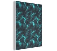 MuchoWow© Sound Proofing Panels 70x100 cm Acoustic Wall Decorative Sounds Proof Panel House Decor Decoration Soundproof Felt Boards Noise Absorbing Turquoise - Lightning - Clouds