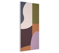 MuchoWow© Sound Proofing Panels 80x160 cm Acoustic Wall Decorative Sounds Proof Panel House Decor Decoration Soundproof Felt Boards Noise Absorbing Shapes - Abstract - Colors - Square