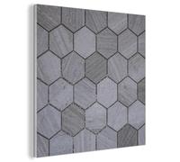 MuchoWow© Sound Proofing Panels 90x90 cm Acoustic Wall Decorative Sounds Proof Panel House Decor Decoration Soundproof Felt Boards Noise Absorbing Tile - Gray - Shapes
