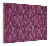 MuchoWow© Sound Proofing Panels Acoustic Wall Decorative Sounds Proof Panel | 60x40 cm - House Decor Decoration Soundproof Felt Boards Noise Absorbing Leaves - Pattern - Burgundy