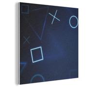 MuchoWow© Soundproofing Panels 60x60 cm Acoustic Panel Sound Proof Decorative Wall Treatment Felt Boards For Walls Soundproof Noise Absorbing Gaming - Neon - Blue