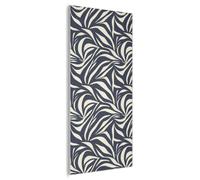 MuchoWow© Soundproofing Panels 80x160 cm Acoustic Panel Sound Proof Decorative Wall Treatment Felt Boards For Walls Soundproof Noise Absorbing Leaf Shapes - Blue - Pattern - White